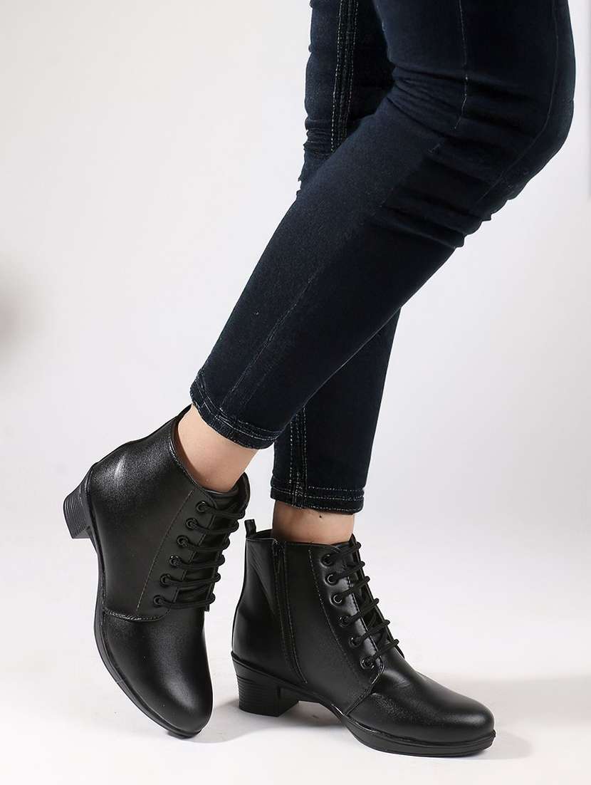 women solid lace up boot - 22146123 -  Standard Image - 1