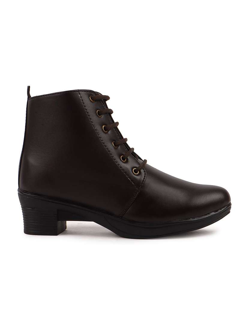women solid lace up boot - 22146124 -  Standard Image - 4