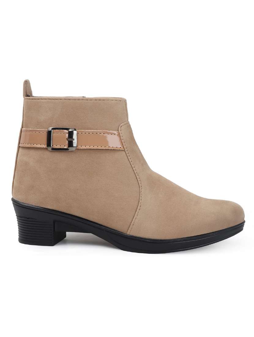 women solid slip on boot - 22146128 -  Standard Image - 4