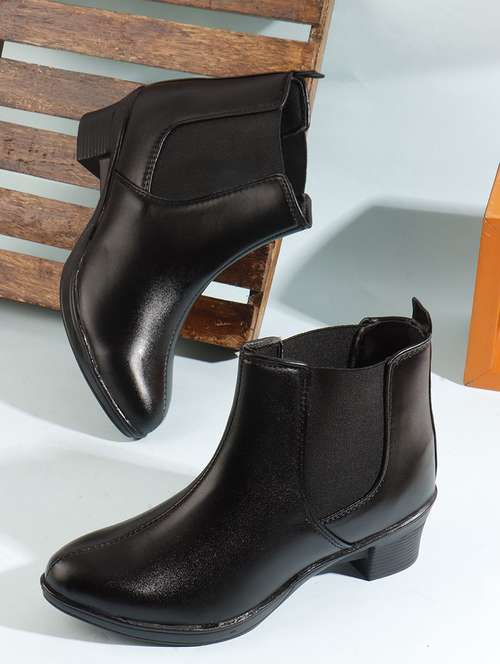 women solid slip on boot - 22146129 -  Standard Image - 0