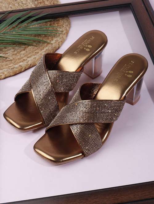 women copper slip on sandal - 22146143 -  Standard Image - 0