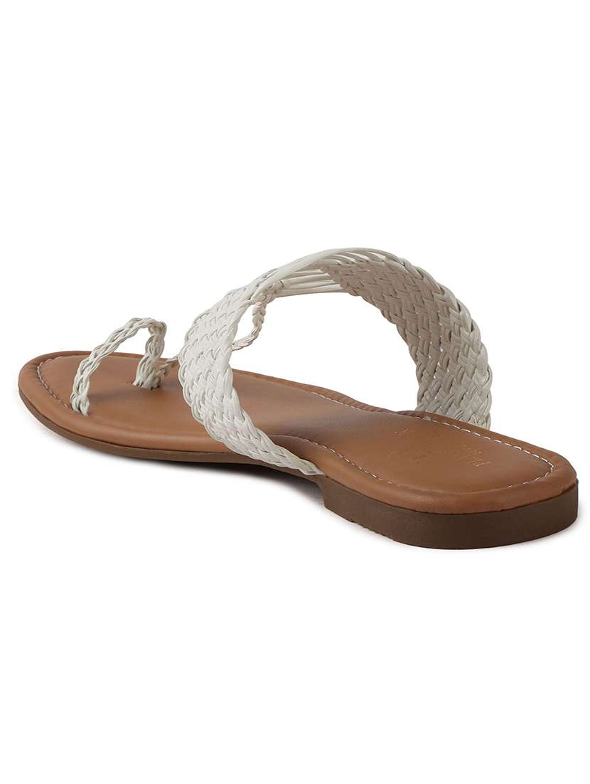 women textured one toe flat sandal - 22146156 -  Standard Image - 4