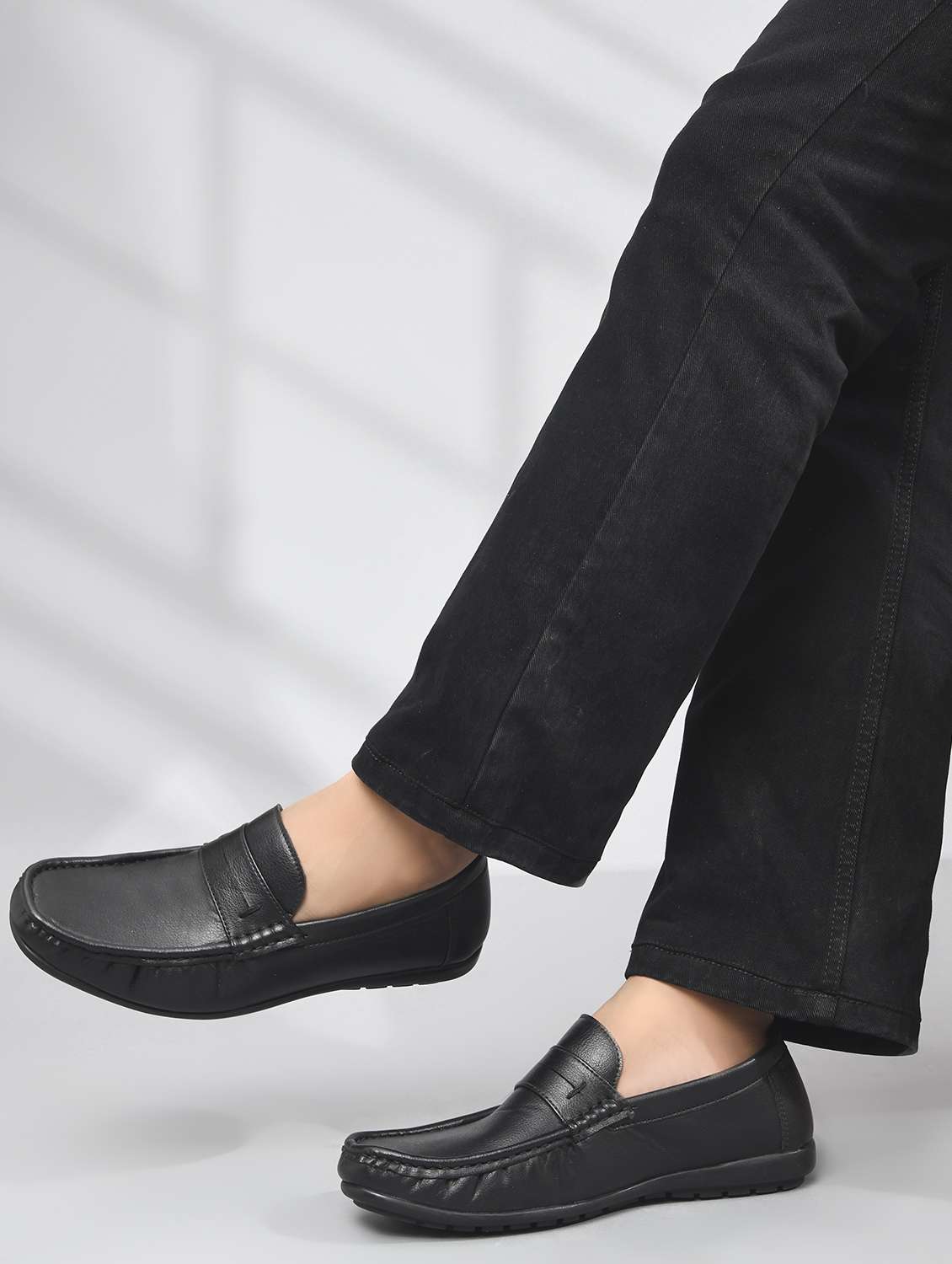 men black slip on loafer - 22146248 -  Standard Image - 1