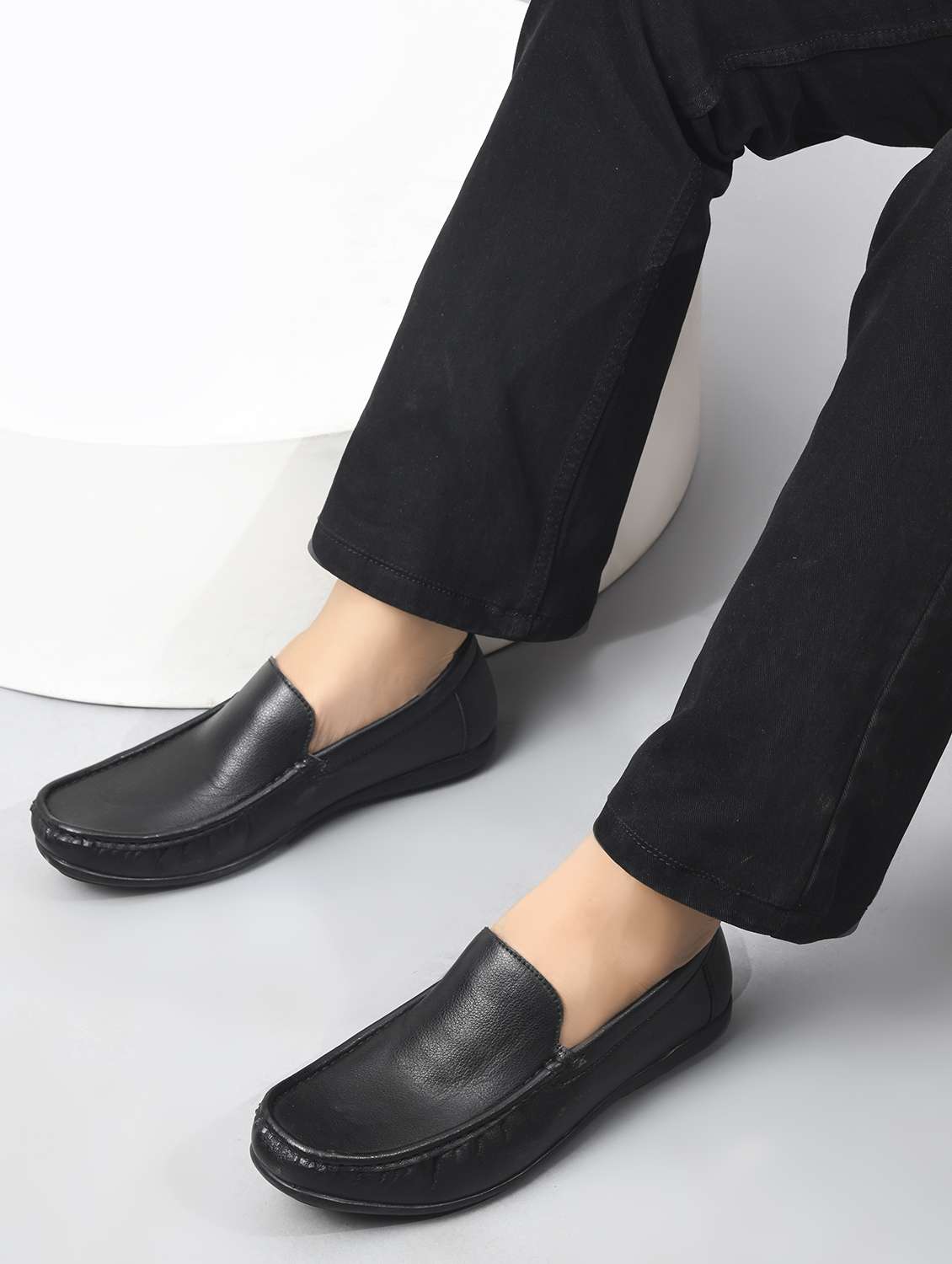 men black slip on loafer - 22146249 -  Standard Image - 1