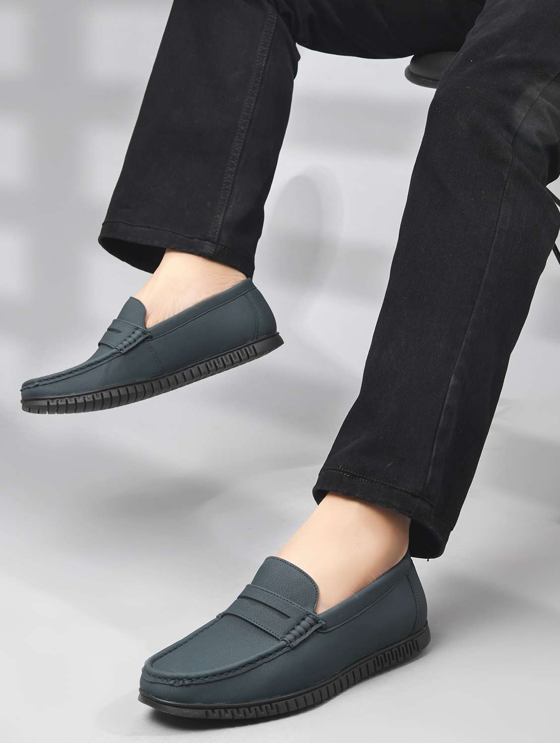 men navy blue slip on loafer - 22146253 -  Standard Image - 1