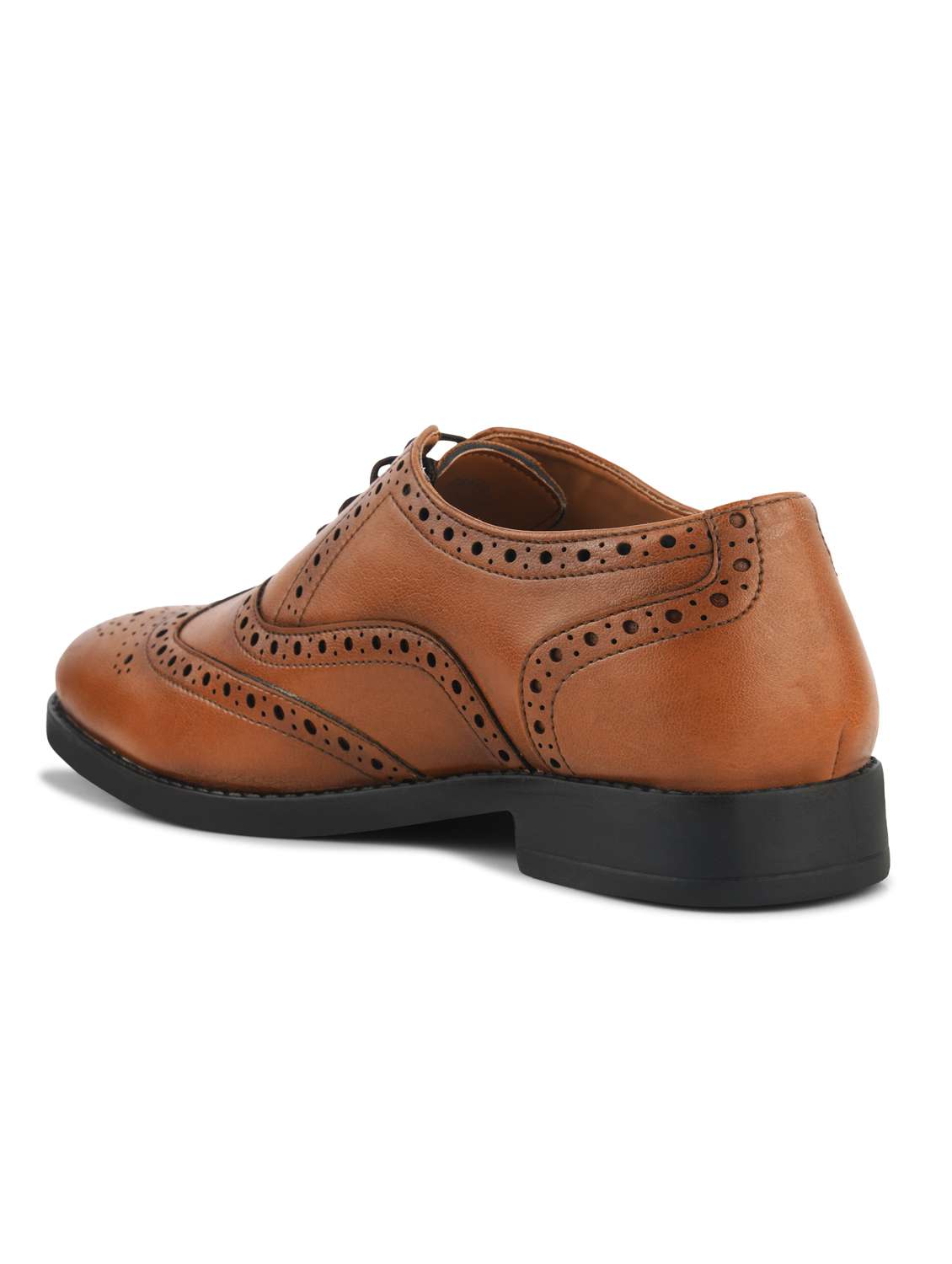 men tan lace-up brouge - 22146255 -  Standard Image - 4