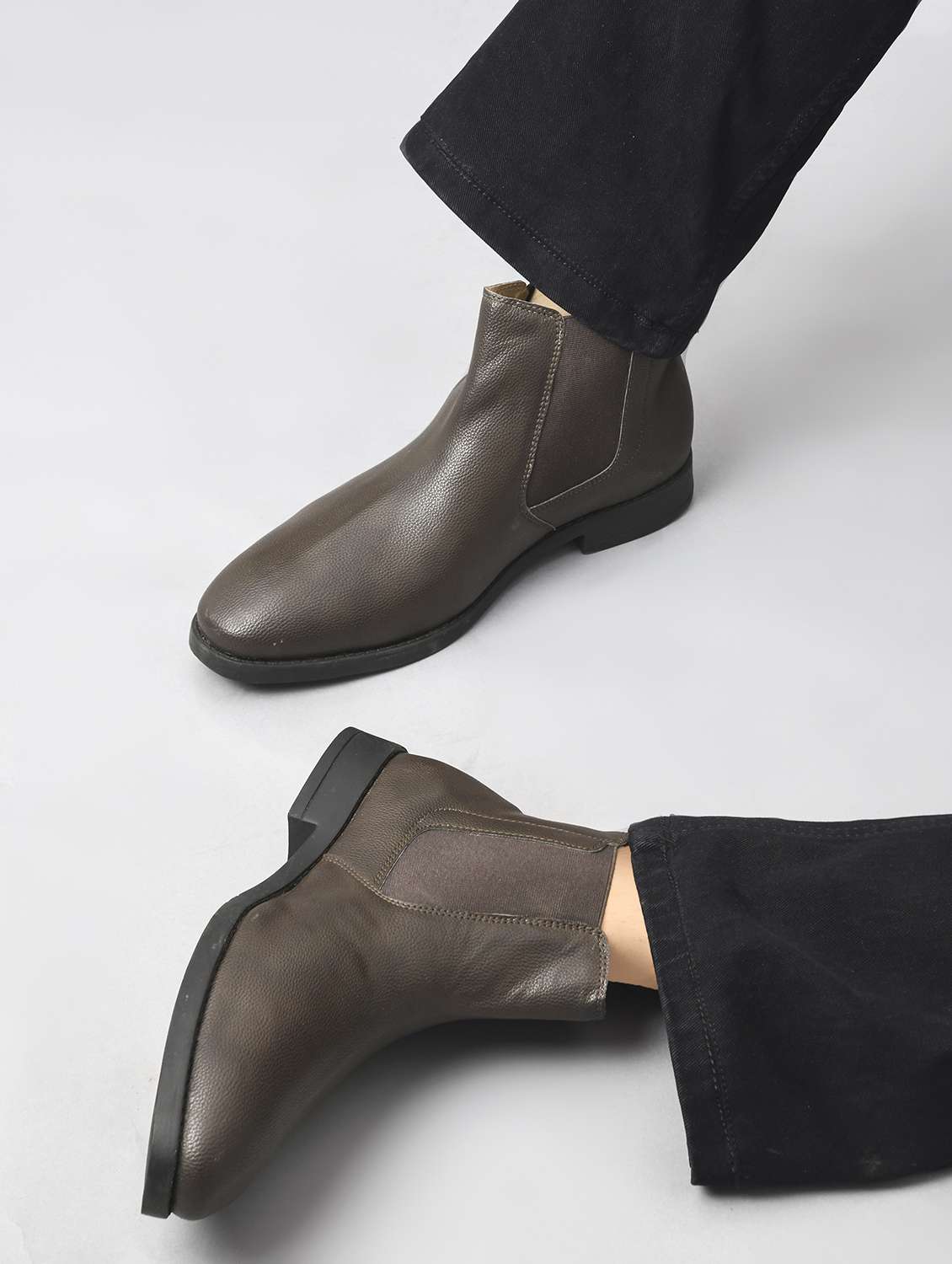 men black slip on low ankle boot - 22146257 -  Standard Image - 1