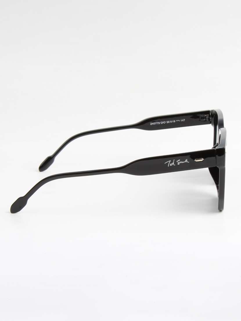 ted smith unisex square black sunglasses with uv protected lenses - 22146503 -  Standard Image - 4