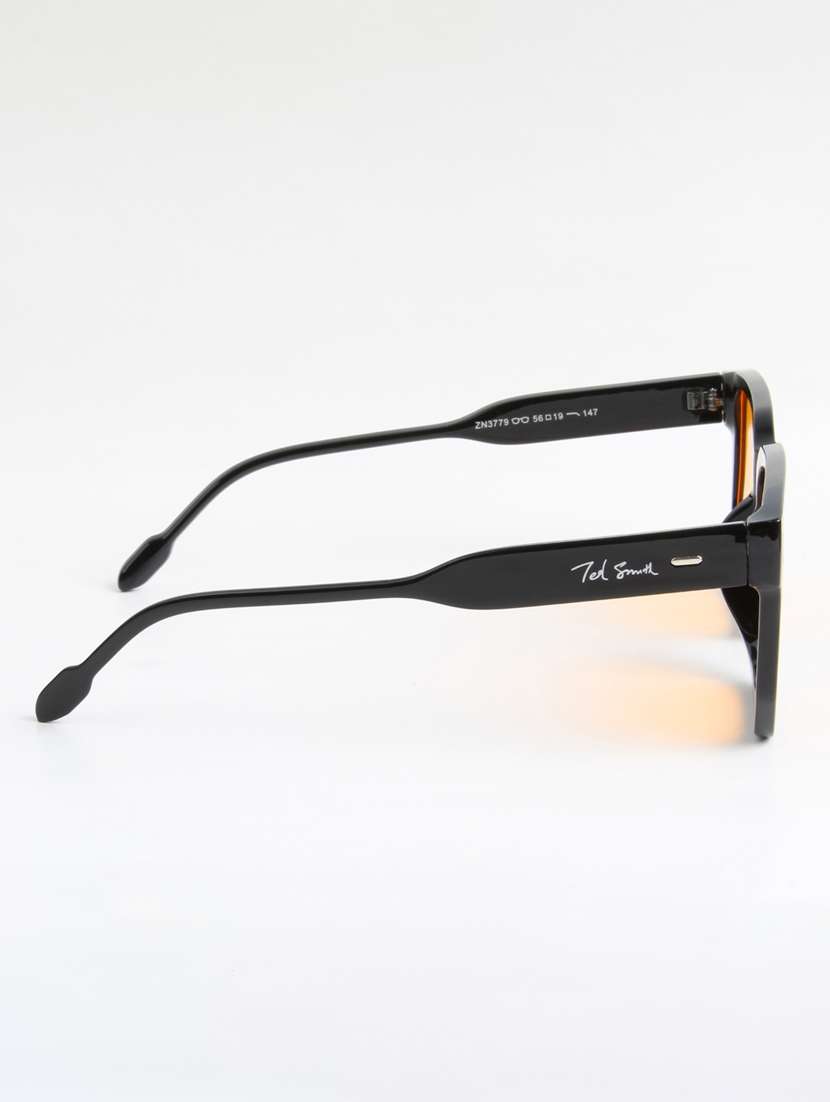 ted smith unisex square black sunglasses with uv protected lenses - 22146504 -  Standard Image - 4