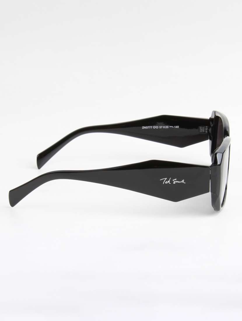 ted smith unisex regtangle black sunglasses with uv protected lenses - 22146509 -  Standard Image - 4