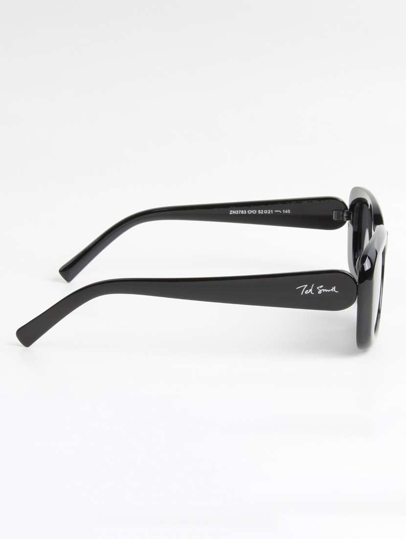 ted smith unisex rectangle black sunglasses with uv protected lenses - 22146510 -  Standard Image - 4