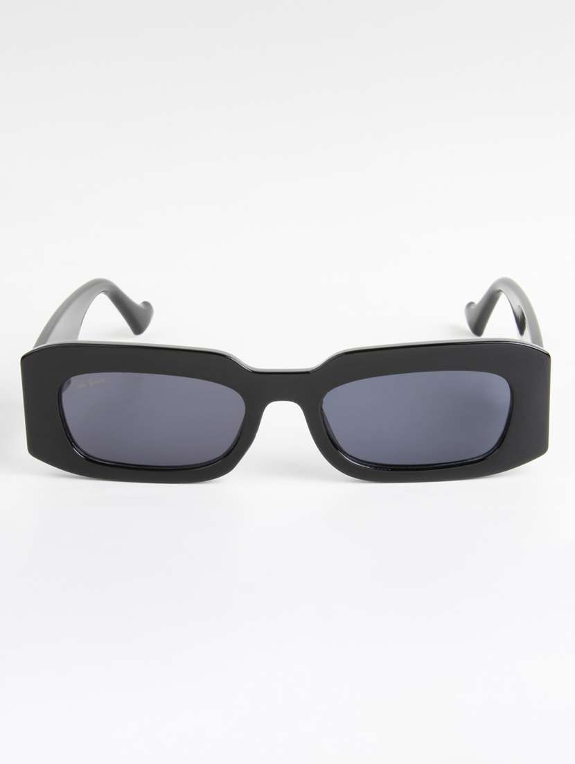 ted smith unisex rectangle black sunglasses with uv protected lenses - 22146516 -  Standard Image - 1