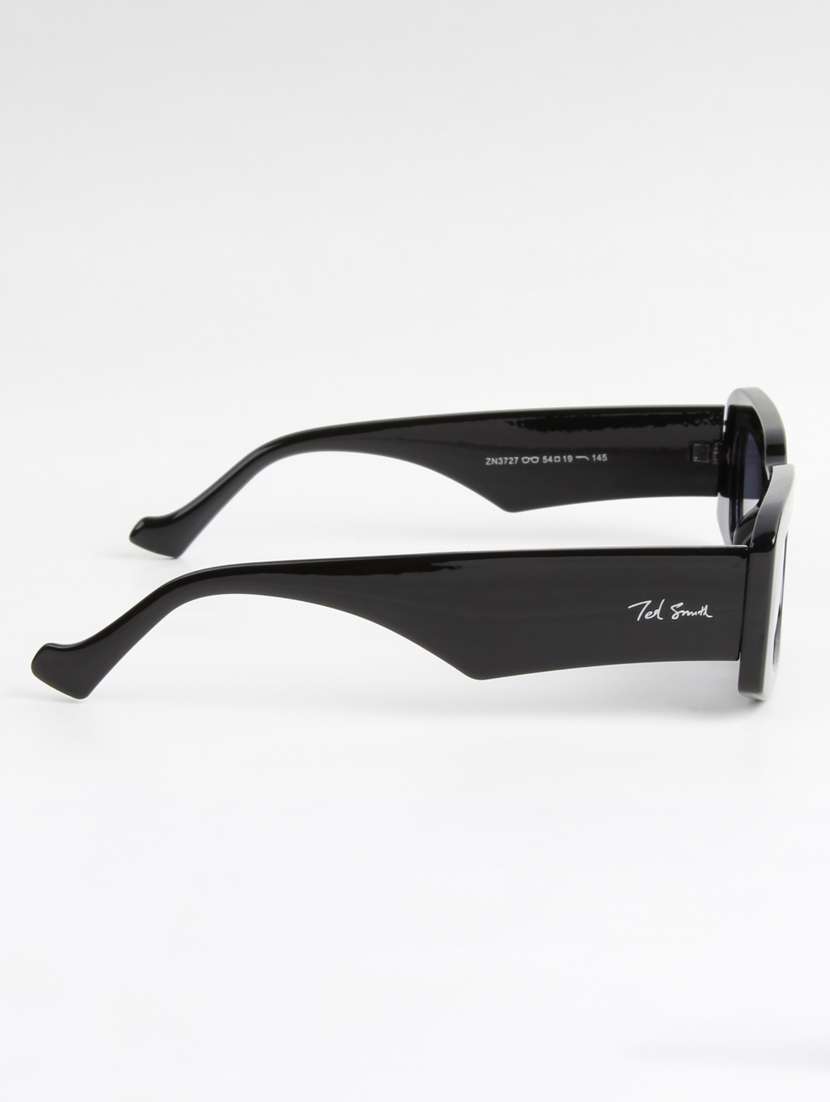 ted smith unisex rectangle black sunglasses with uv protected lenses - 22146516 -  Standard Image - 4