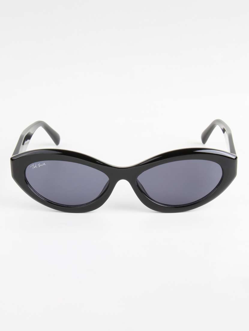 ted smith unisex cat eye black sunglasses with uv protected lenses - 22146523 -  Standard Image - 1