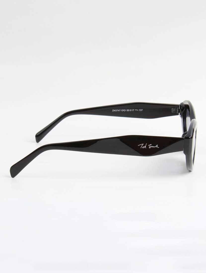 ted smith unisex cat eye black sunglasses with uv protected lenses - 22146523 -  Standard Image - 4