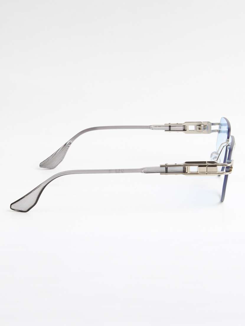 ted smith unisex rimless aviator gold black sunglasses with uv protected lenses - 22146538 -  Standard Image - 4