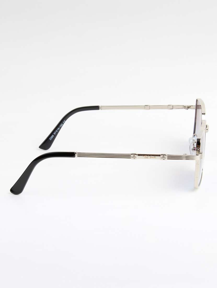 ted smith unisex square gold black sunglasses with uv protected lenses - 22146549 -  Standard Image - 4