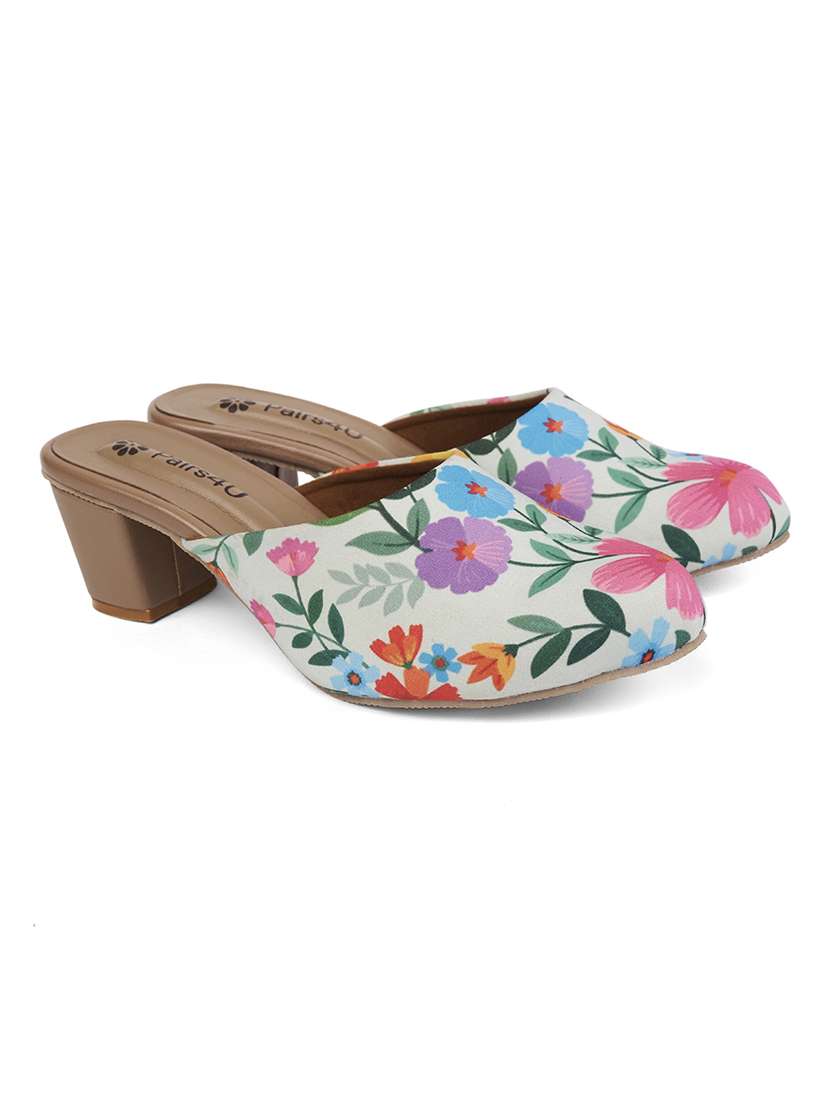 women floral printed slip on mules - 22146558 -  Standard Image - 1