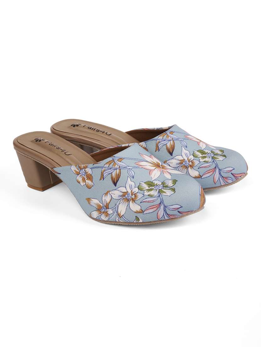 women floral printed slip on mules - 22146559 -  Standard Image - 1