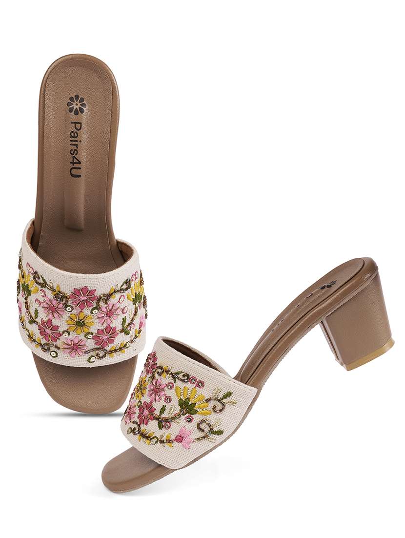 women embroidered slip on sandal - 22146560 -  Standard Image - 4
