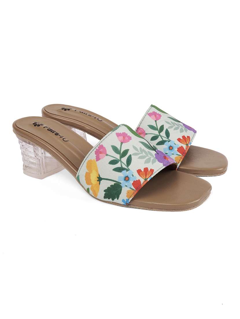 women floral printed slip on sandal - 22146561 -  Standard Image - 1