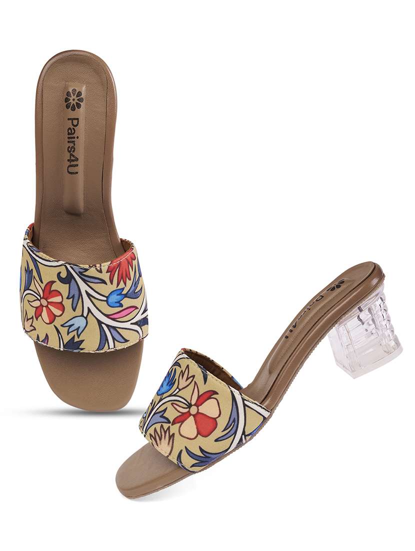 women floral printed slip on sandal - 22146562 -  Standard Image - 4