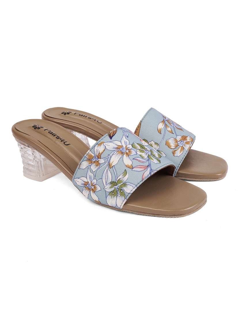 women floral printed slip on sandal - 22146563 -  Standard Image - 1
