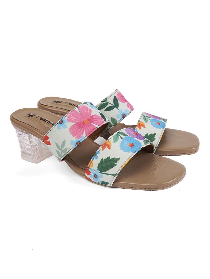 women floral printed slip on sandal - 22146564 -  Standard Image - 1