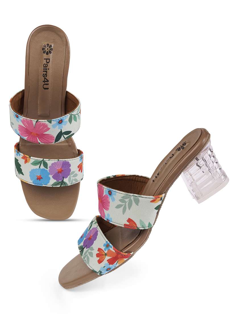 women floral printed slip on sandal - 22146564 -  Standard Image - 4