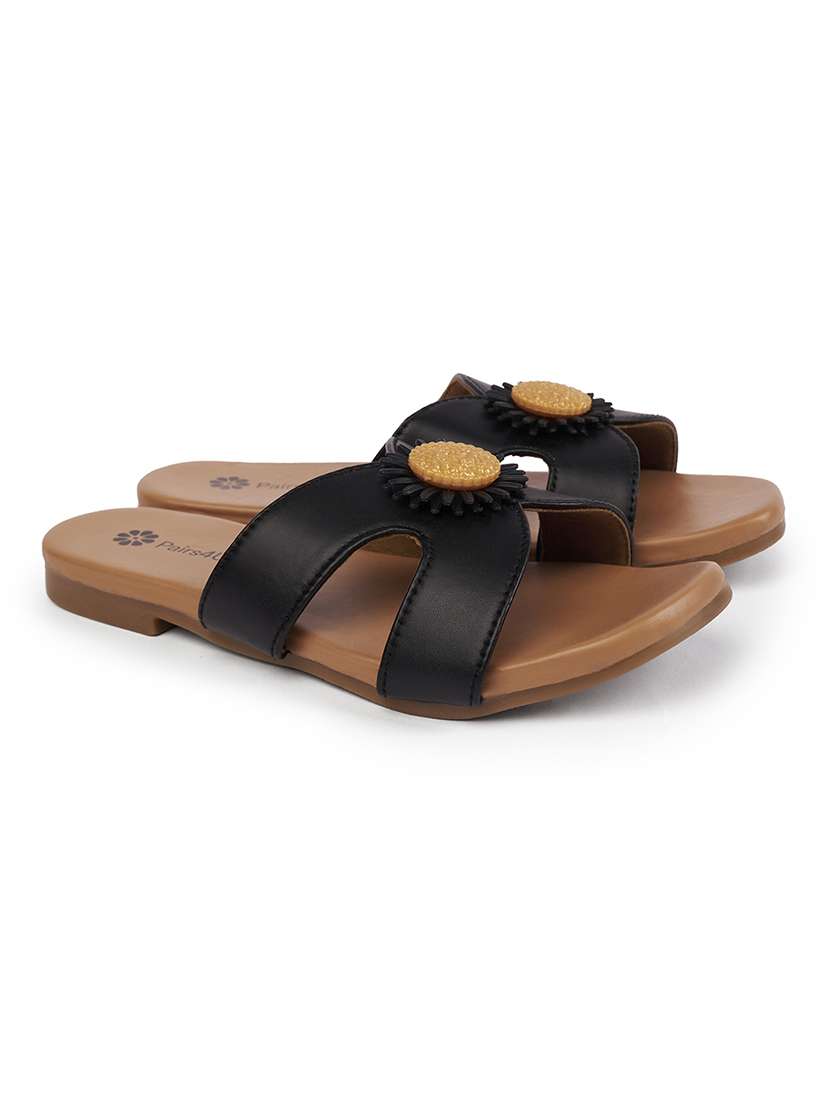 women black slip on sandal - 22146576 -  Standard Image - 1