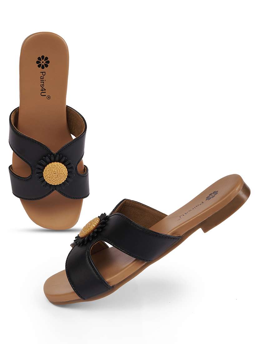 women black slip on sandal - 22146576 -  Standard Image - 4