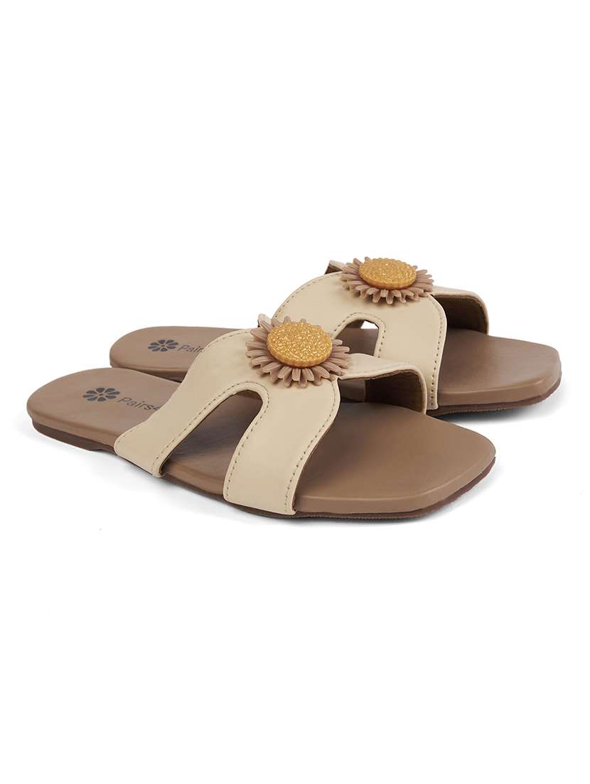 women off white slip on sandal - 22146577 - Standard Image - 1