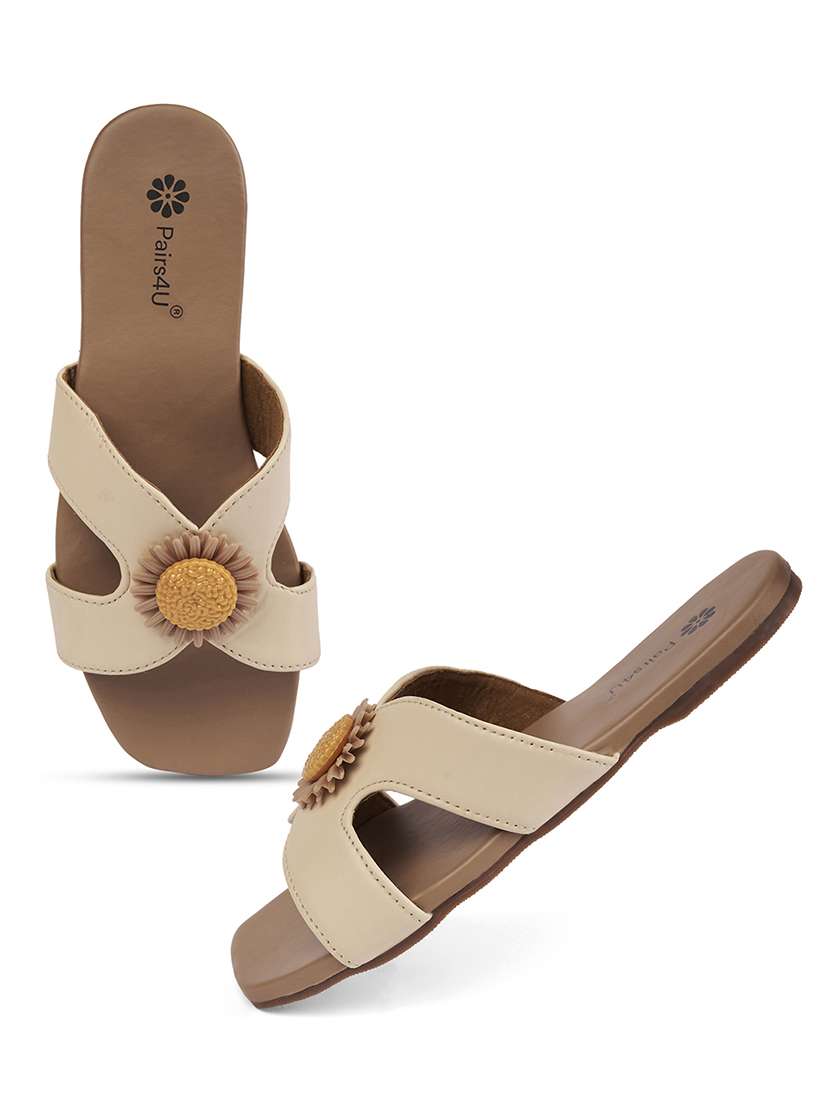 women off white slip on sandal - 22146577 - Standard Image - 4