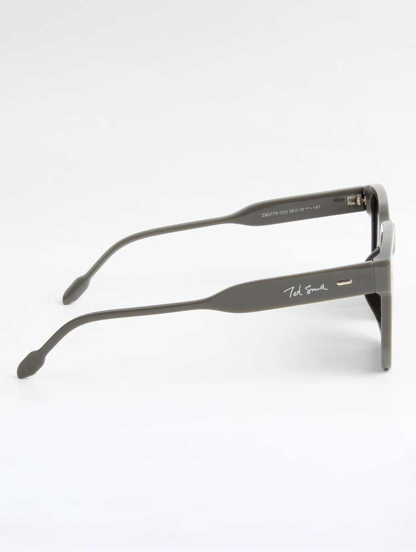 ted smith unisex square grey charchoal black uv protected sunglasses - 22146585 -  Standard Image - 4