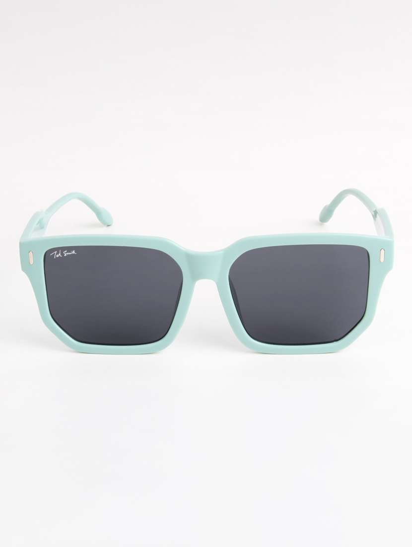 ted smith unisex aqua green square sunglasses with uv protected lenses - 22146586 -  Standard Image - 1