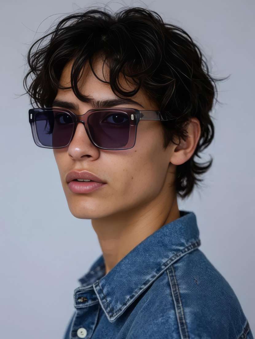 ted smith unisex square grey black sunglasses with uv protected lenses - 22146588 -  Standard Image - 6