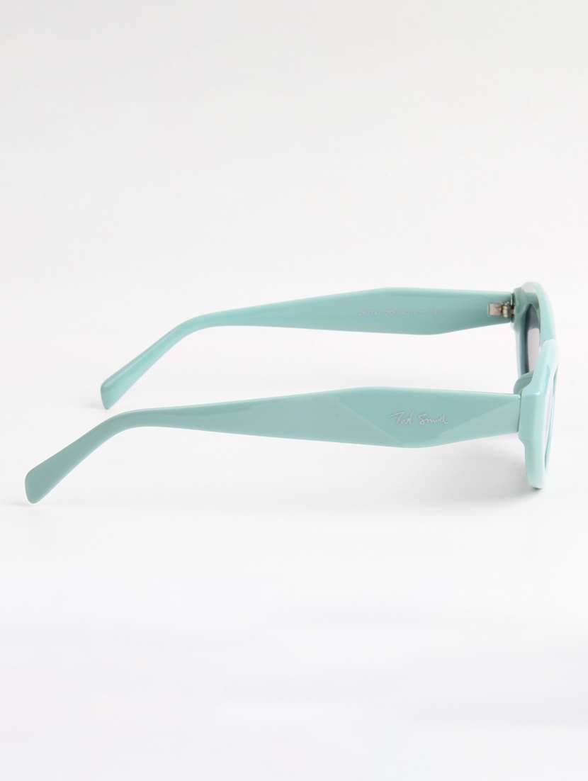 ted smith unisex cat eye aqua green black sunglasses with uv protected lenses - 22146601 -  Standard Image - 4
