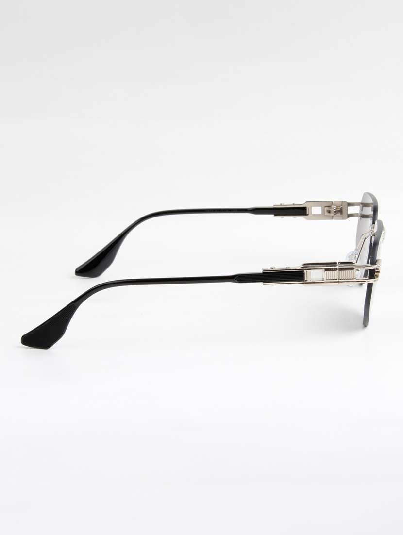 ted smith unisex rimless silver black sunglasses with uv protected lenses - 22146607 -  Standard Image - 4