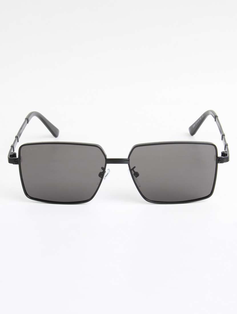 ted smith unisex square black sunglasses with uv protected lenses - 22146610 -  Standard Image - 1