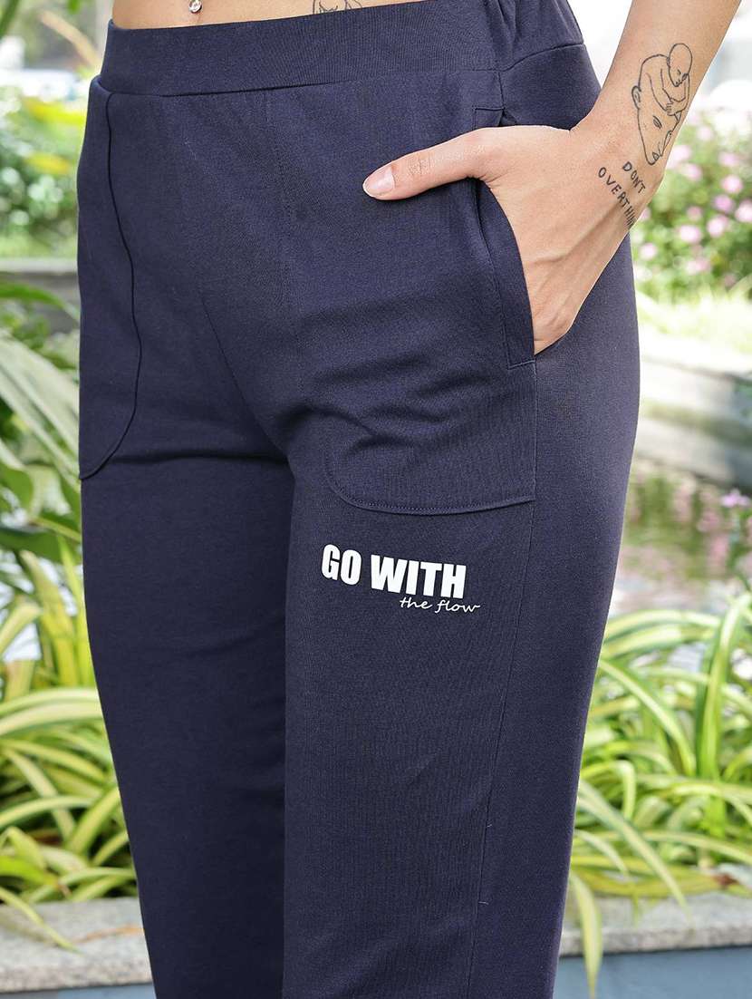 women solid mid rise regular track pant - 22146624 -  Standard Image - 6