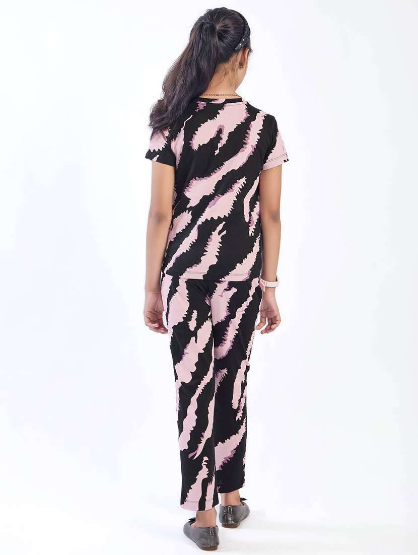 girls printed top & trouser co-ord set - 22146681 - Standard Image - 1