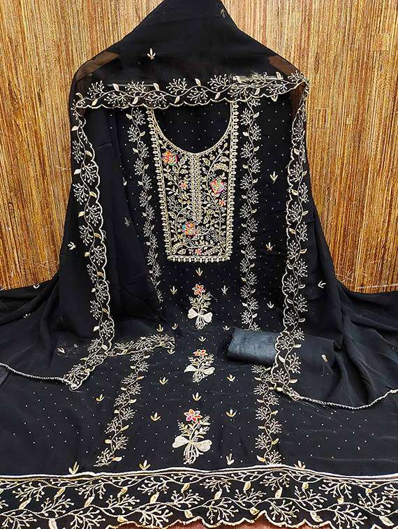 women solid with work unstitched suit set - 22146701 -  Standard Image - 1