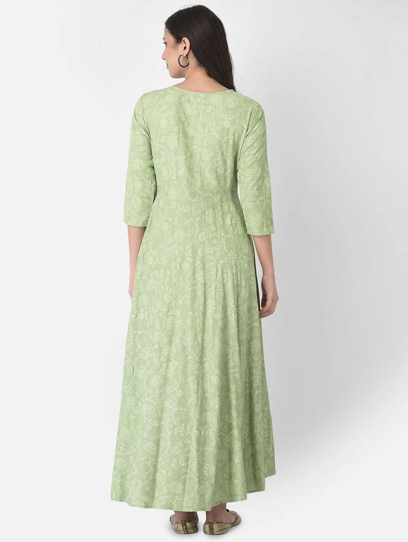 women embroidered three quarter sleeve anarkali kurta - 22146781 -  Standard Image - 4