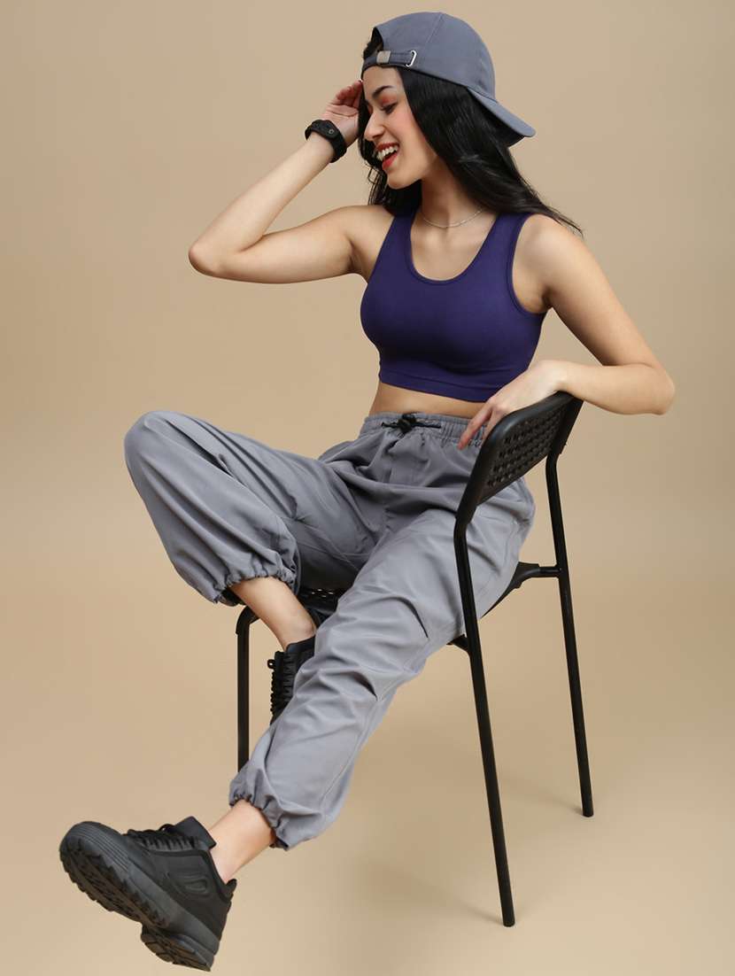 women solid sleeveless crop top - 22146877 -  Standard Image - 4