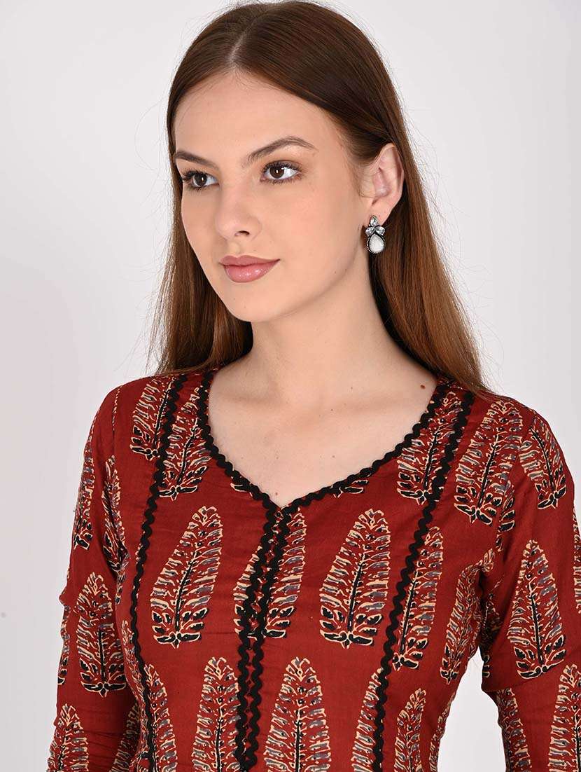 women printed bell sleeve a-line dress - 22146922 -  Standard Image - 4