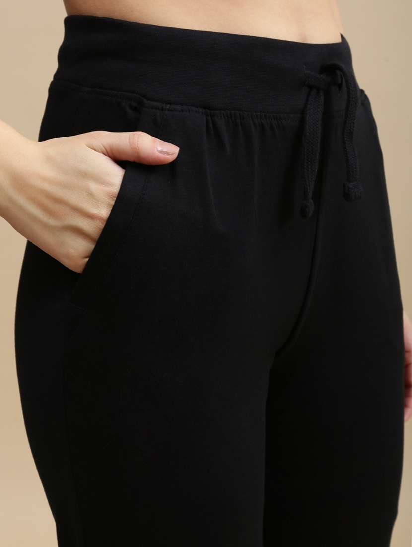 women solid high rise yoga pant - 22146959 -  Standard Image - 4