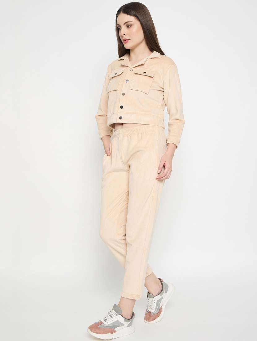 women solid long sleeve winter wear co-ord set - 22146964 -  Standard Image - 1