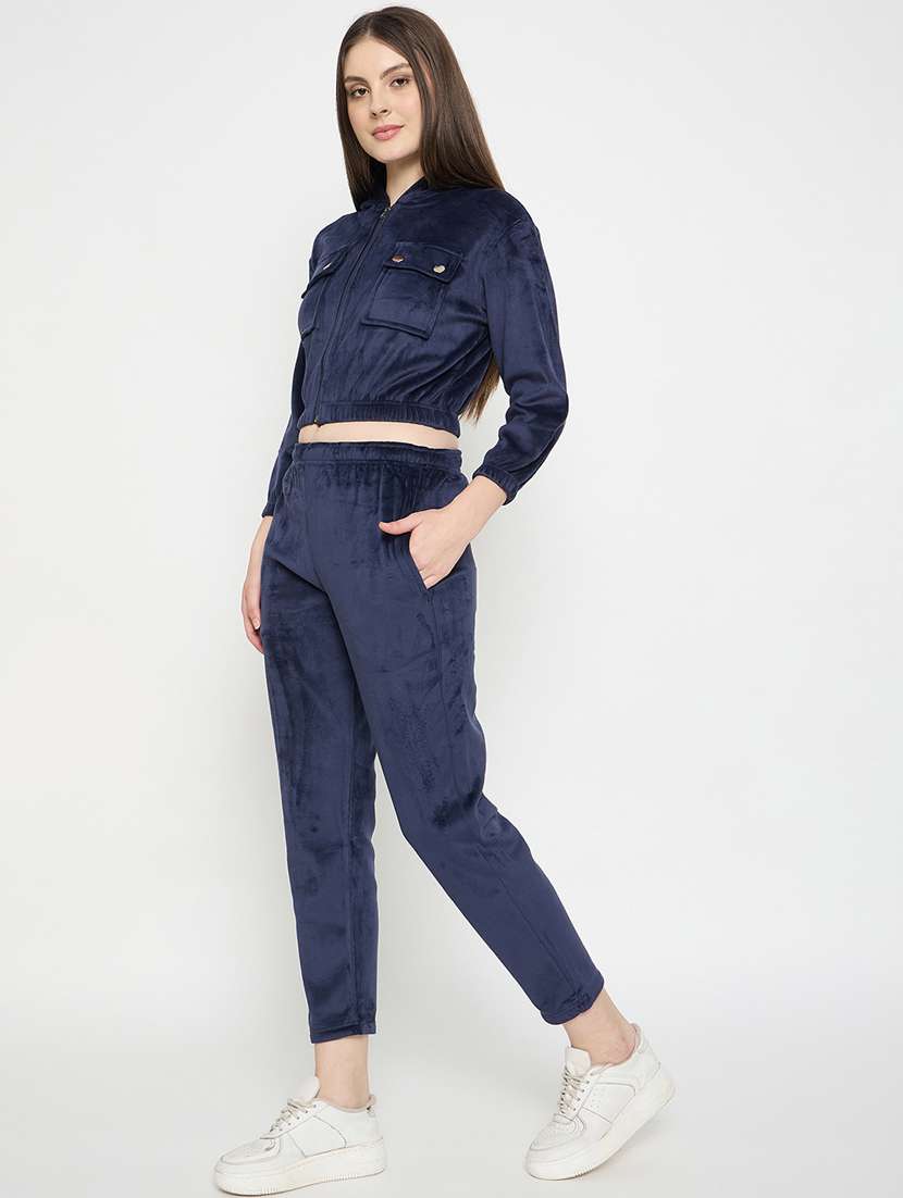 women solid long sleeve winter wear co-ord set - 22146972 -  Standard Image - 1