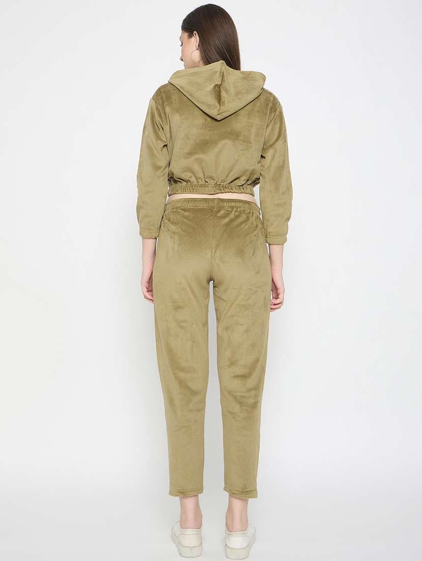 women solid long sleeve winter wear co-ord set - 22146973 -  Standard Image - 4