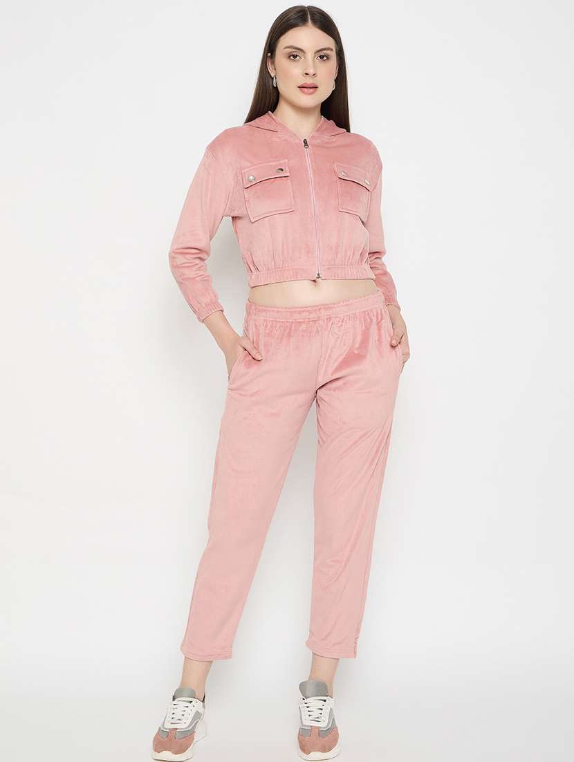 women solid long sleeve winter wear co-ord set - 22146974 -  Standard Image - 1